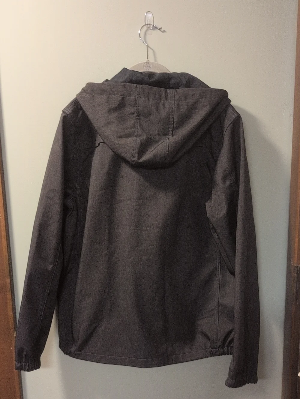 Nomad Charcoal Tech Fleece-Lined Hooded Jacket, lightweight windbreaker.